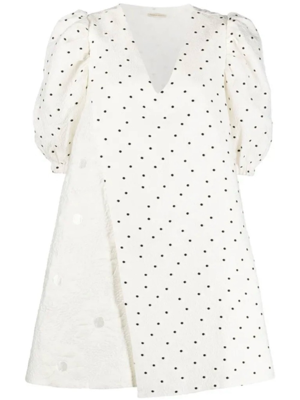 STINE GOYA Mini Daisy Black and Ivory Brethel Floral Jacquard Dress Sz S